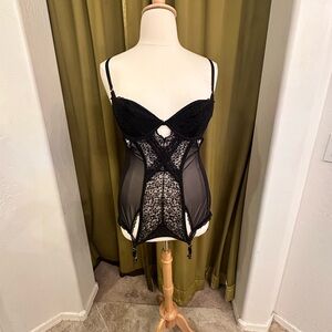 Victoria's Secret Black Lace Chemise